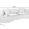 Riess-Ambiente Skandinavisch|3-Sitzer Sofa > Modernes Sofa ATELIER 230cm grau Bouclé 3-Sitzer Couch inkl. Kissen