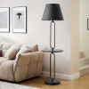 Riess-Ambiente Industrial Loft|Stehleuchten > Moderne Stehlampe Beistelltisch SERVANT 175cm schwarz Metall rund