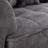 Riess-Ambiente Samt Möbel|Xxl Sofa > Modernes XXL Ecksofa DECADENCIA 320cm dunkelgrau Samt Bigsofa inkl. Kissen