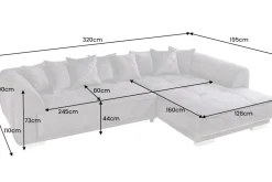 Riess-Ambiente Samt Möbel|Xxl Sofa ><noscript><img width=