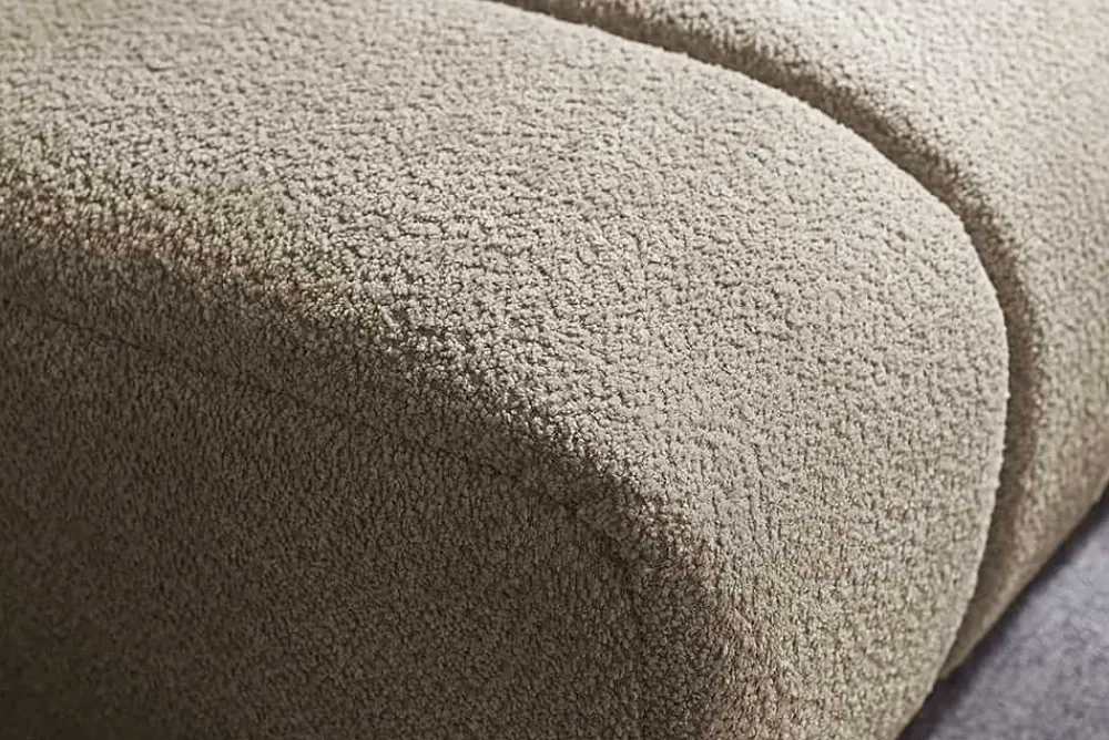 Riess-Ambiente Xxl Sofa > Modernes XXL Sofa ADLON 255cm champagner greige Bouclé Bigsofa Federkern inkl. Kissen