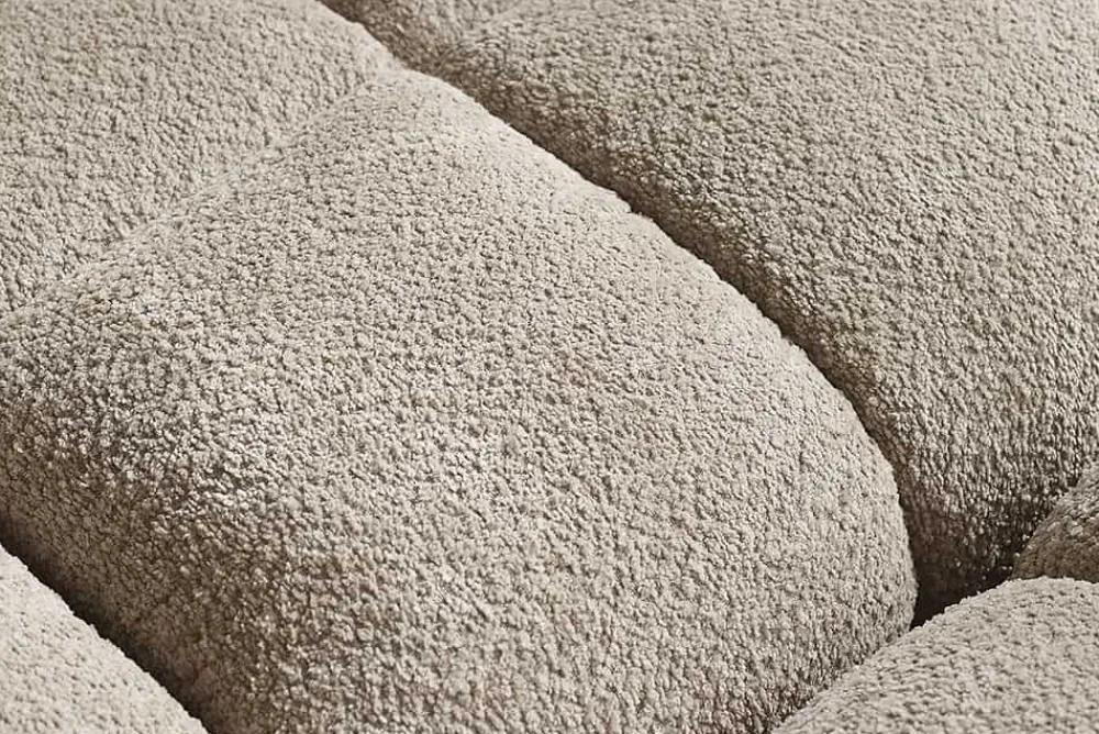 Riess-Ambiente Xxl Sofa > Modernes XXL Sofa CLOUD 260cm champagner greige Bouclé Bigsofa Federkern inkl. Kissen