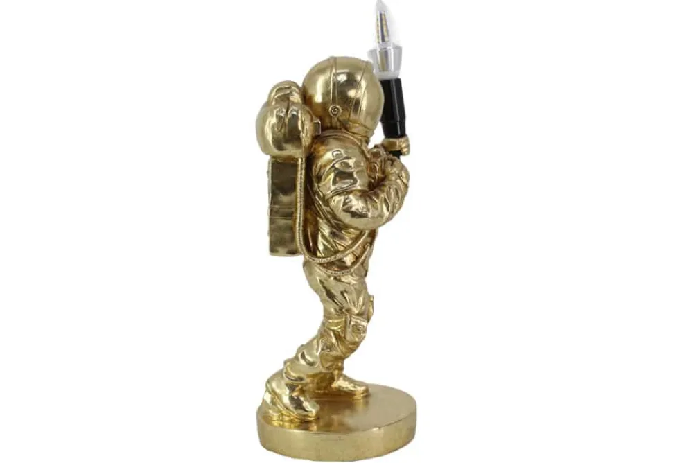 Riess-Ambiente Goldene Möbel|Tischlampen > Moderne Tischlampe ASTRONAUT 40cm gold Skulptur handmade