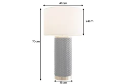 Riess-Ambiente Tischlampen > Moderne Tischlampe ELEGANCIA 70cm schwarz gold Keramik rund Stoffschirm