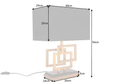 Riess-Ambiente Goldene Möbel|Tischlampen > Moderne Tischleuchte ATLANTIS 56cm gold Stoffschirm schwarz Marmor Lampe