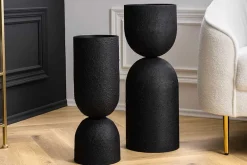 Riess-Ambiente Vasen > Moderne Vase SANDGLASS L 55cm schwarz Eisen handmade beidseitig nutzbar