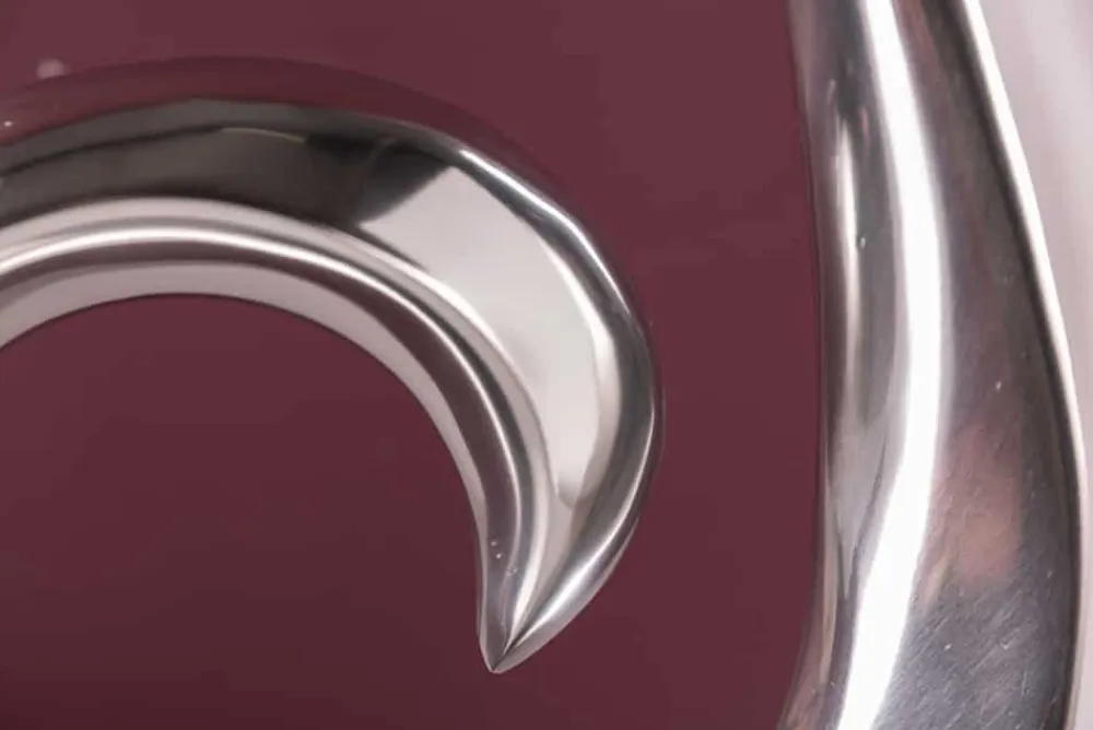 Riess-Ambiente Dekoration|Vasen > Moderne Vase WAVE 47cm silber Aluminium poliert Dekoration