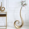 Riess-Ambiente Dekoration|Goldene Möbel > Moderne Vase WAVE XL 106cm gold Aluminium poliert Dekoration