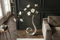 Riess-Ambiente Dekoration|Vasen > Moderne Vase WAVE XL 106cm silber Aluminium poliert Dekoration