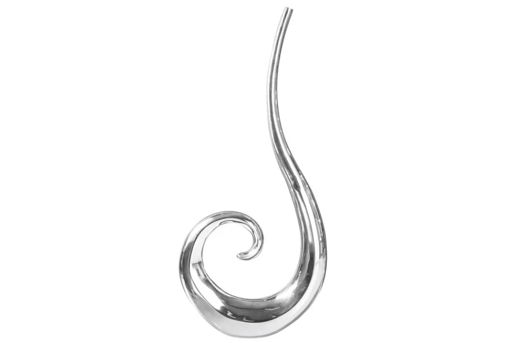 Riess-Ambiente Dekoration|Vasen > Moderne Vase WAVE XL 106cm silber Aluminium poliert Dekoration
