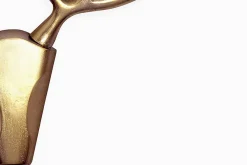 Riess-Ambiente Dekoration > Moderne Wanddekoration VEADO 100cm gold Hirschgeweih