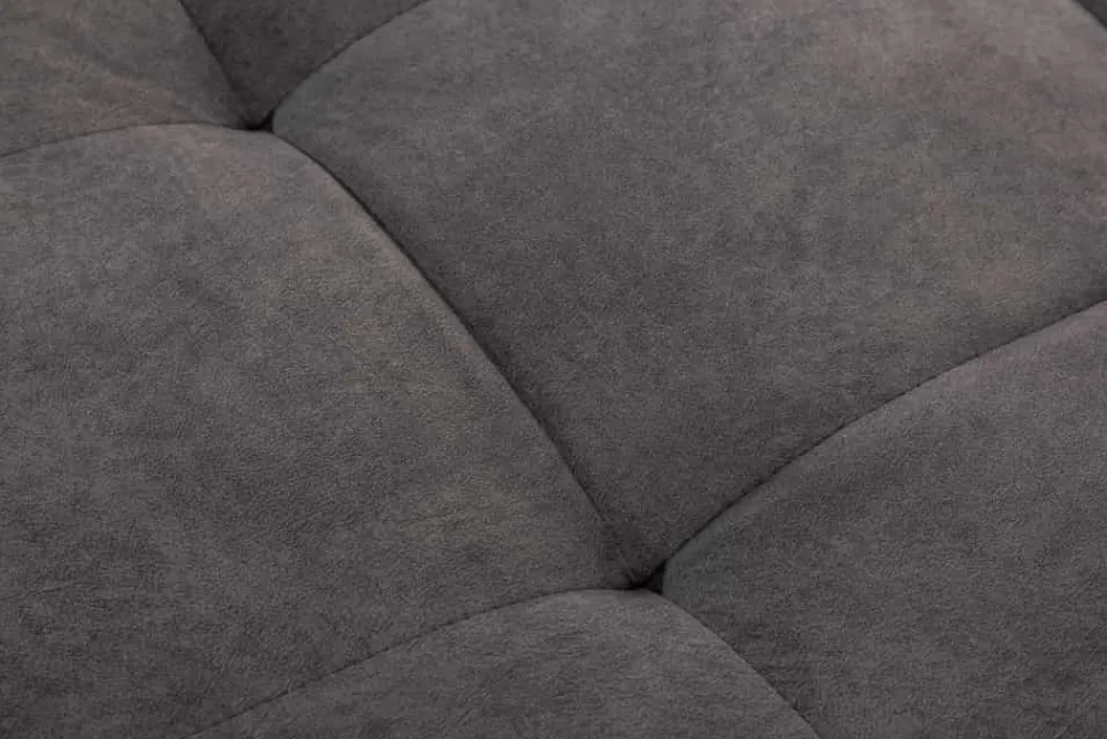 Riess-Ambiente Samt Möbel|Xxl Sofa > Moderne Wohnlandschaft KENT 220cm grau Samt Ecksofa Federkern inkl. Hocker und Kissen