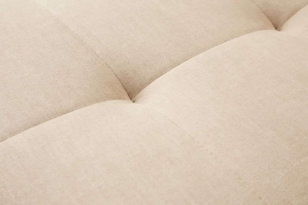 Riess-Ambiente Samt Möbel|Skandinavisch > Moderne Wohnlandschaft KENT 220cm champagner beige Vogue Velours Samt Federkern mit Hocker