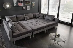 Riess-Ambiente Samt Möbel|Xxl Sofa ><noscript><img width=