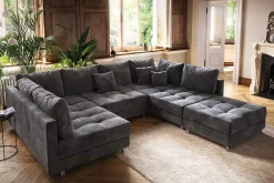 Riess-Ambiente Samt Möbel|Xxl Sofa ><noscript><img width=