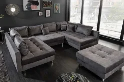 Riess-Ambiente Samt Möbel|Xxl Sofa ><noscript><img width=