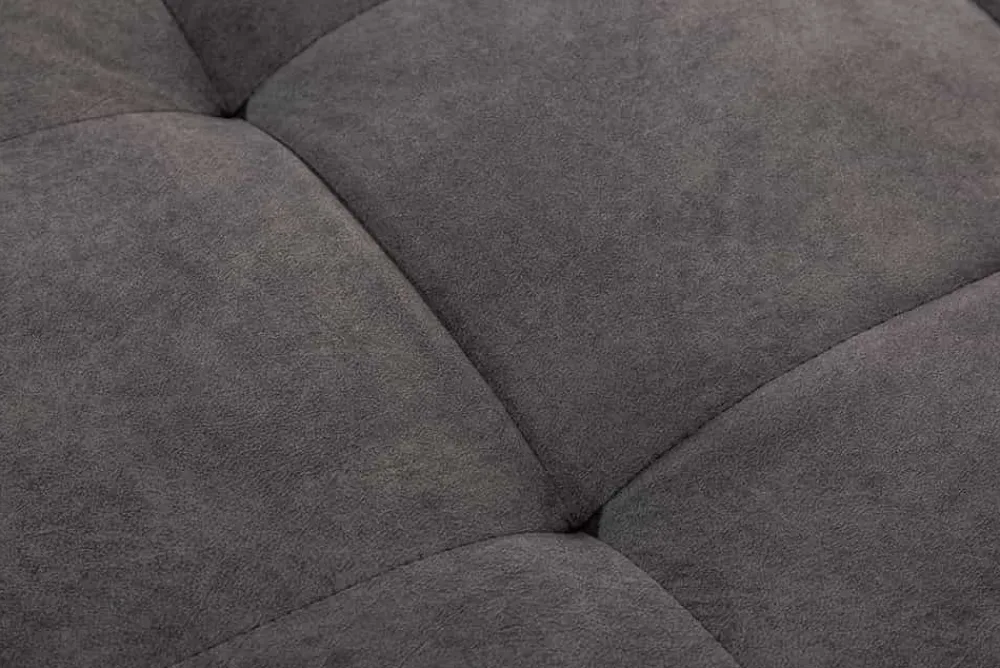 Riess-Ambiente Samt Möbel|Xxl Sofa > Moderne XXL Wohnlandschaft KENT 305cm grau Samt Bigsofa inkl. Hocker Federkern