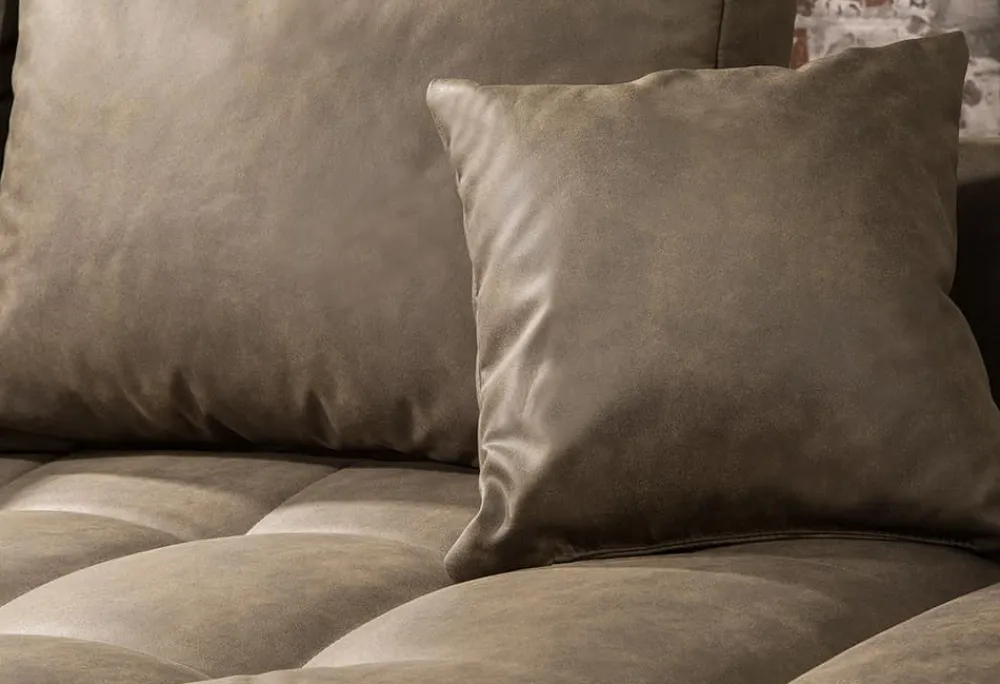 Riess-Ambiente Xxl Sofa|Ecksofa > Moderne XXL Wohnlandschaft KENT 305cm taupe Federkern Bigsofa inkl. Hocker