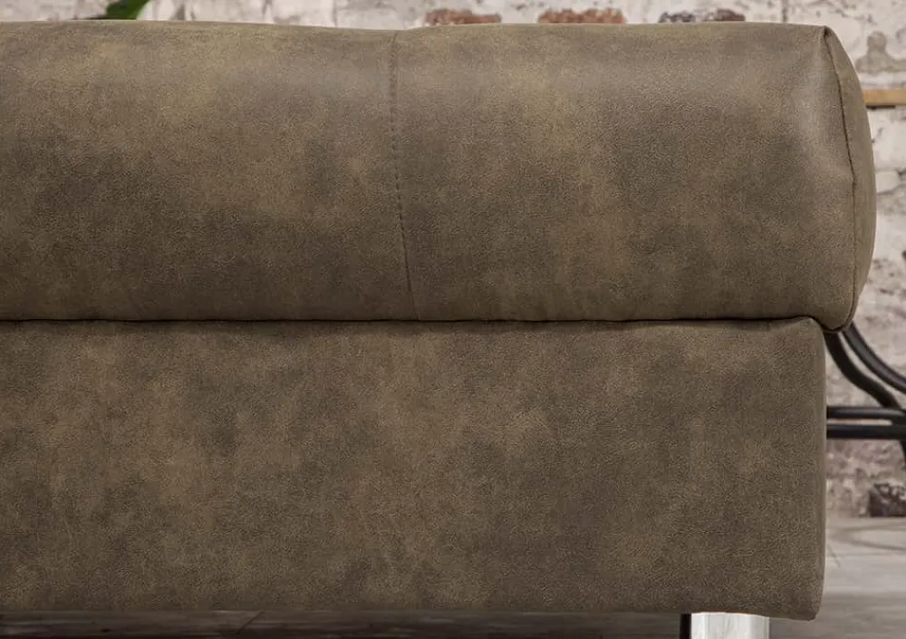 Riess-Ambiente Xxl Sofa|Ecksofa > Moderne XXL Wohnlandschaft KENT 305cm taupe Federkern Bigsofa inkl. Hocker