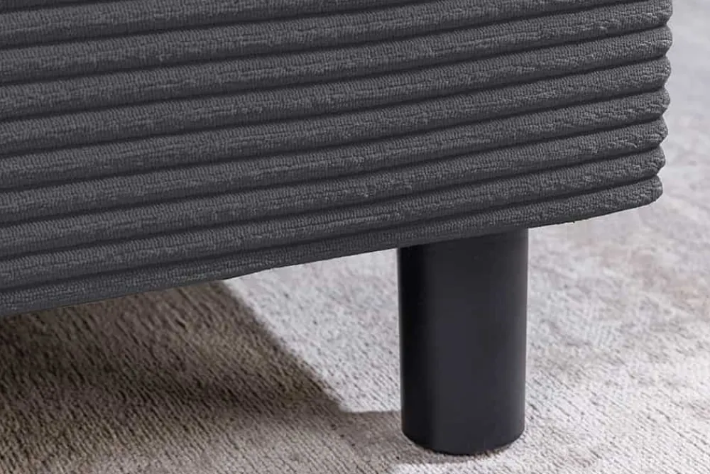 Riess-Ambiente Xxl Sofa > Moderne XXL Wohnlandschaft KENT 305cm anthrazit Cord Bigsofa inkl. Hocker Federkern