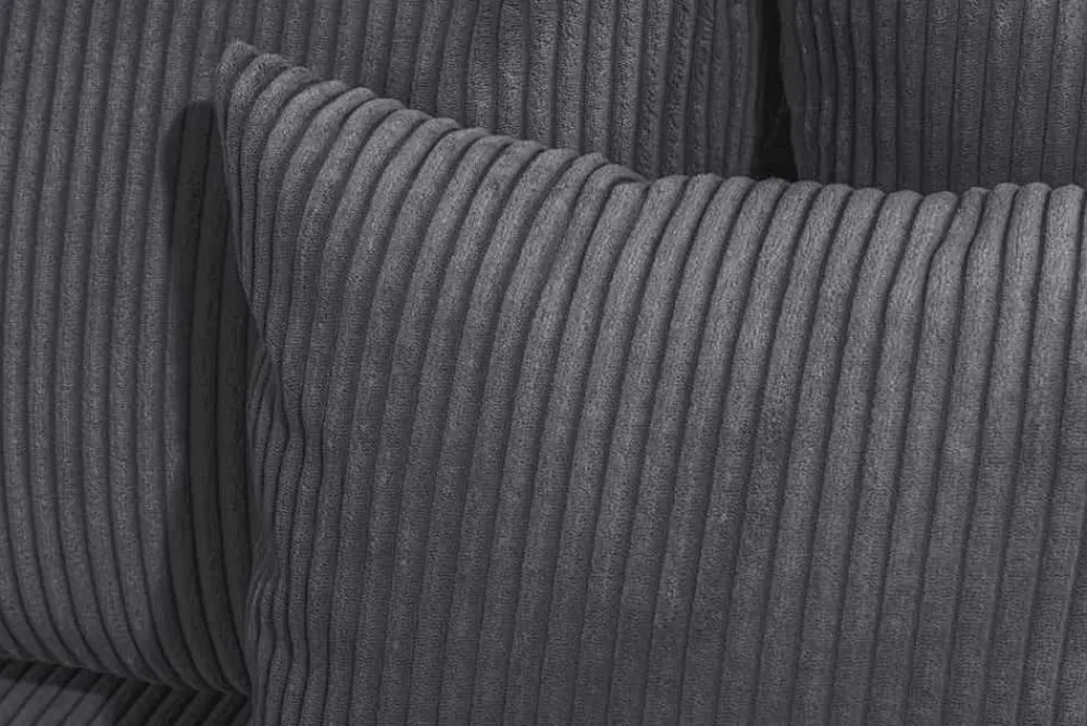 Riess-Ambiente Xxl Sofa > Moderne XXL Wohnlandschaft KENT 305cm anthrazit Cord Bigsofa inkl. Hocker Federkern