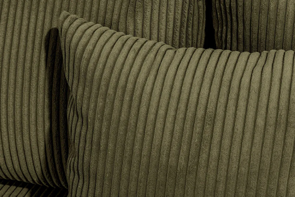Riess-Ambiente Xxl Sofa > Moderne XXL Wohnlandschaft KENT 305cm grün Cord Bigsofa inkl. Hocker Federkern