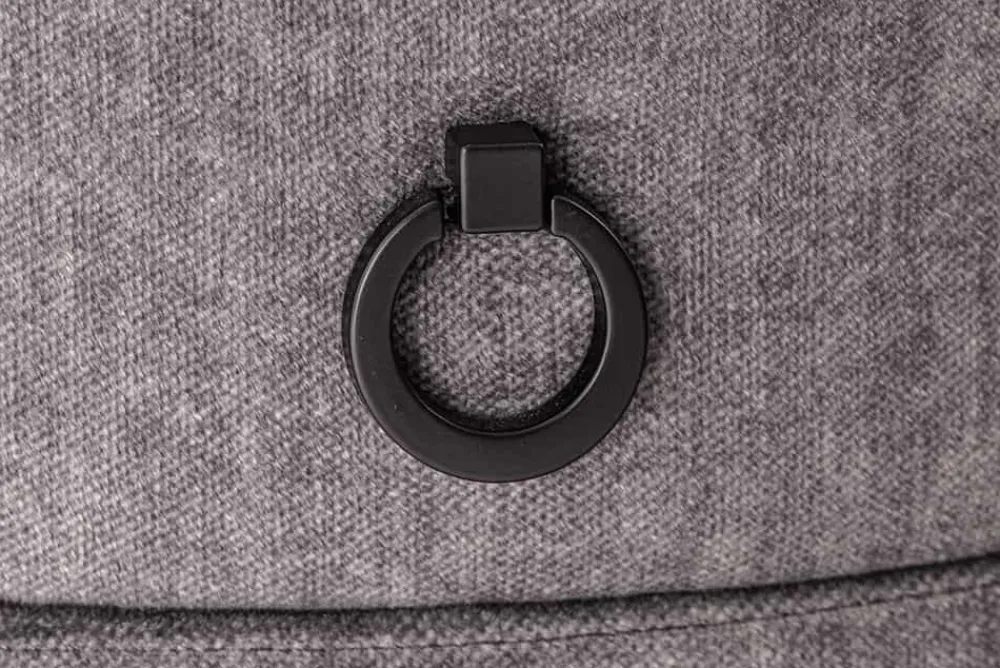 Riess-Ambiente Samt Möbel|Retro Möbel > Nachttisch SIGNUM 55cm oval grau Vogue Seiden Samtstoff inkl. Beleuchtung Schubladen