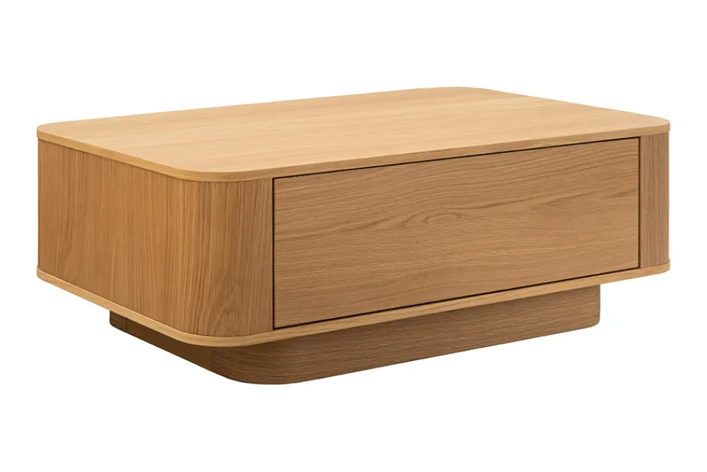 Riess-Ambiente Skandinavisch|Couchtische & Truhen > Nordischer Couchtisch VALHALLA WOOD 100cm natur Eichenholz mit Schublade