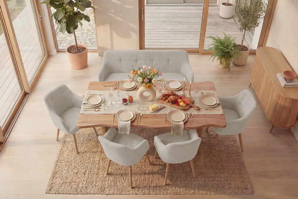 Riess-Ambiente Skandinavisch|Sitzbänke > Nordische Sitzbank SCANDINAVIA MEISTERSTÜCK 115cm beige natur Massivholz mit Armlehne