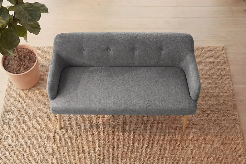 Riess-Ambiente Skandinavisch|Sitzbänke > Nordische Sitzbank SCANDINAVIA MEISTERSTÜCK 115cm grau natur Massivholz mit Armlehne