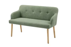 Riess-Ambiente Skandinavisch|Sitzbänke > Nordische Sitzbank SCANDINAVIA MEISTERSTÜCK 115cm salbei natur Massivholz mit Armlehne