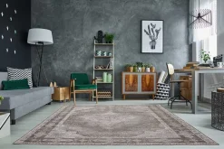 Riess-Ambiente Teppiche > Orientalischer Baumwoll-Teppich PURE UNIQUE 240x160cm hellgrau geometrische Muster