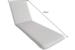 Riess-Ambiente Skandinavisch|Outdoor Kissen > Outdoor Auflage COMFORT LINE 60x192cm beige Polsterkissen für Sonnenliege