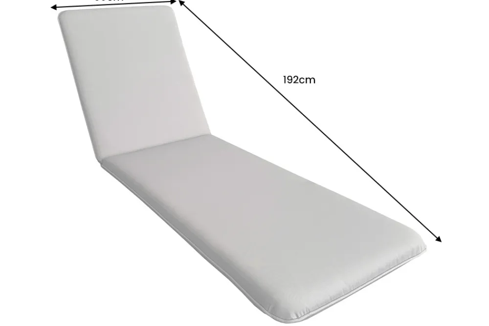 Riess-Ambiente Skandinavisch|Outdoor Kissen > Outdoor Auflage COMFORT LINE 60x192cm beige Polsterkissen für Sonnenliege
