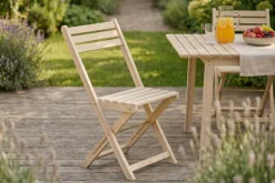 Riess-Ambiente Gartenstühle > Outdoor Balkonstuhl BALI natur hell Akazienholz klappbar wetterfest Gartenstuhl