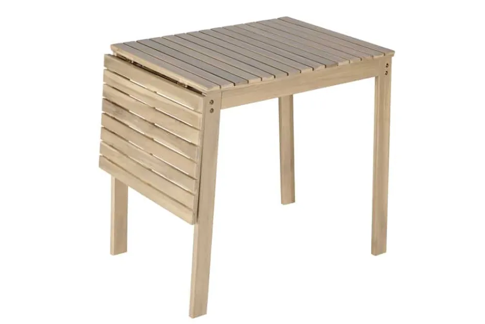 Riess-Ambiente Mehr...|Massivholztische > Outdoor Balkontisch BALI 110cm natur hell Akazienholz ausklappbar wetterfest