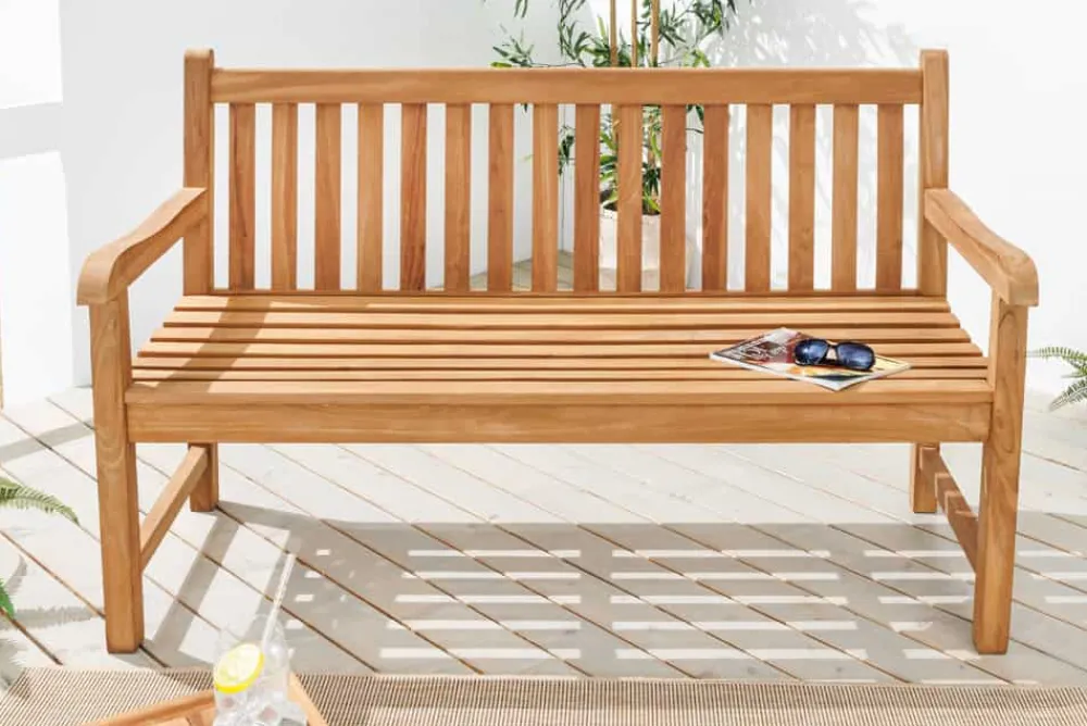 Riess-Ambiente Mehr...|Massivholz Gartenmöbel > Outdoor Gartenbank EMPIRE TEAK 150cm natur Massivholz
