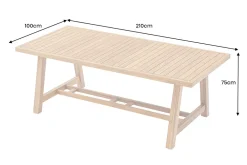 Riess-Ambiente Mehr...|Massivholz Gartenmöbel > Outdoor Garten-Esstisch BALI 210cm natur Akazienholz wetterfest