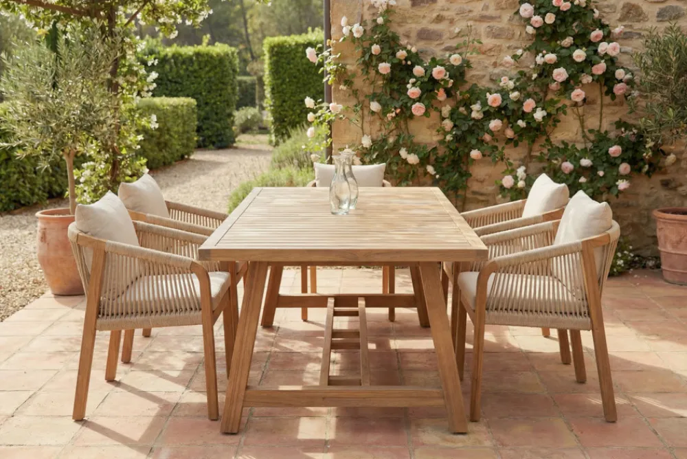 Riess-Ambiente Mehr...|Massivholz Gartenmöbel > Outdoor Garten-Esstisch BALI 210cm natur Akazienholz wetterfest