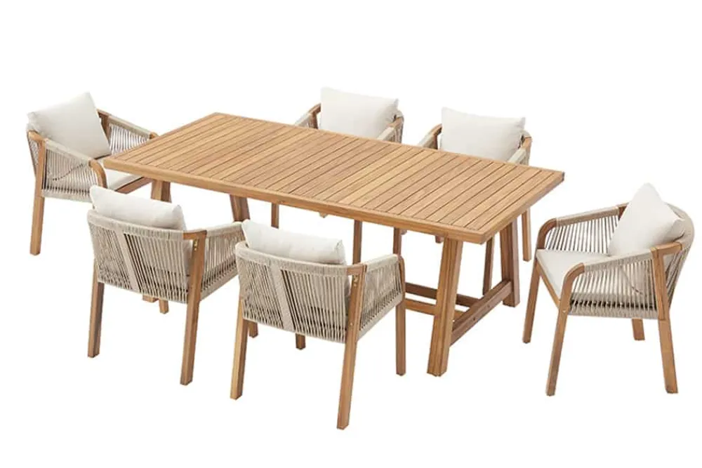 Riess-Ambiente Mehr...|Massivholz Gartenmöbel > Outdoor Garten-Esstisch BALI 210cm natur Akazienholz wetterfest