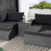 Riess-Ambiente Sitzgruppen > Outdoor Gartenlounge Set XXL MODULAR grau Polyrattan Sitzgruppe wetterfest inkl. Kissen
