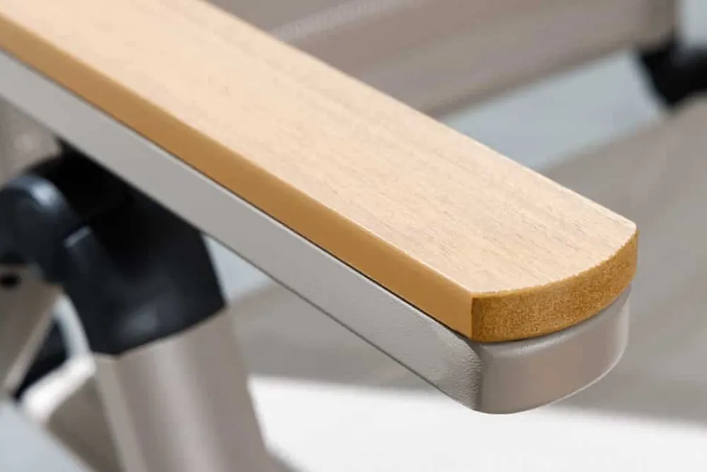 Riess-Ambiente Gartenstühle > Outdoor Gartenstuhl DESIGNO taupe Aluminium klappbar wetterfest Hochlehner