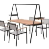 Riess-Ambiente Mehr...|Massivholz Gartenmöbel > Outdoor Gartentisch RIO 190cm anthrazit Aluminium Massivholz mit Dekostange wetterfest