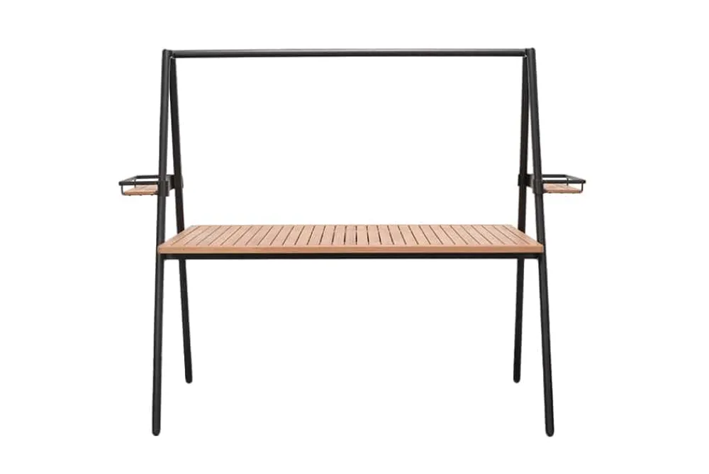 Riess-Ambiente Mehr...|Massivholz Gartenmöbel > Outdoor Gartentisch RIO 190cm anthrazit Aluminium Massivholz mit Dekostange wetterfest