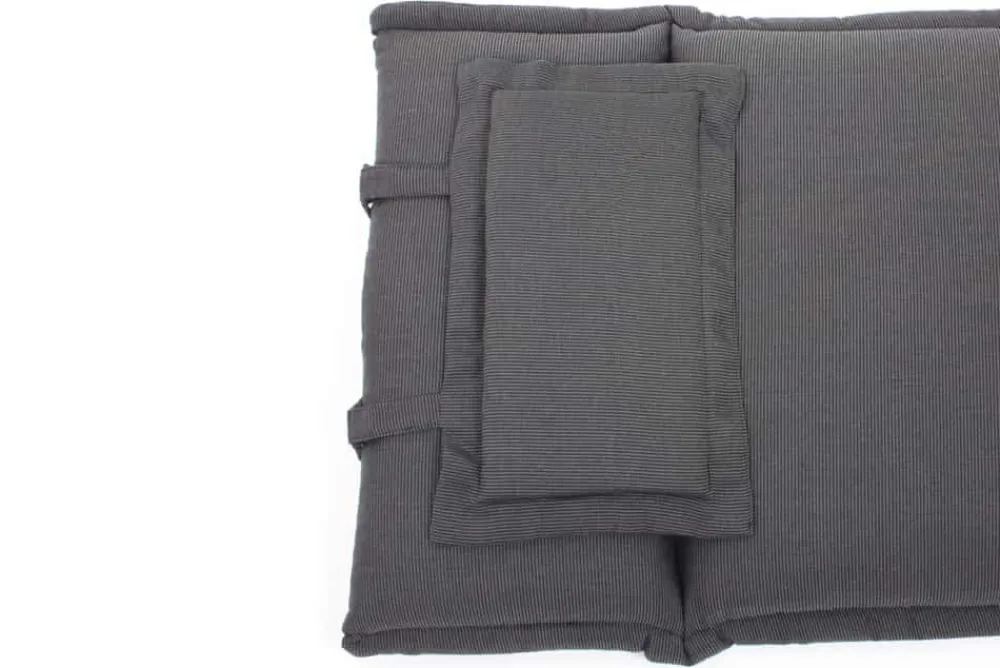 Riess-Ambiente Outdoor Kissen > Outdoor Kissen ROG 46x119cm anthrazit Sitzkissen Polster-Auflage für Hochlehner
