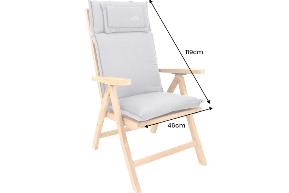 Riess-Ambiente Outdoor Kissen > Outdoor Kissen ROG 46x119cm beige Sitzkissen Polster-Auflage für Hochlehner