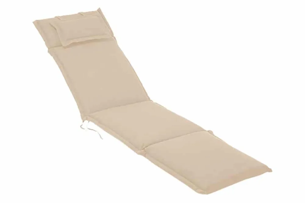 Riess-Ambiente Outdoor Kissen > Outdoor Kissen ROG 45x186cm beige Sitzkissen Polster-Auflage für Deckchair