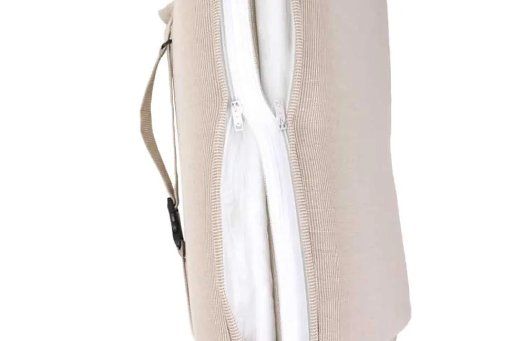 Riess-Ambiente Outdoor Kissen > Outdoor Kissen ROG 45x186cm beige Sitzkissen Polster-Auflage für Deckchair