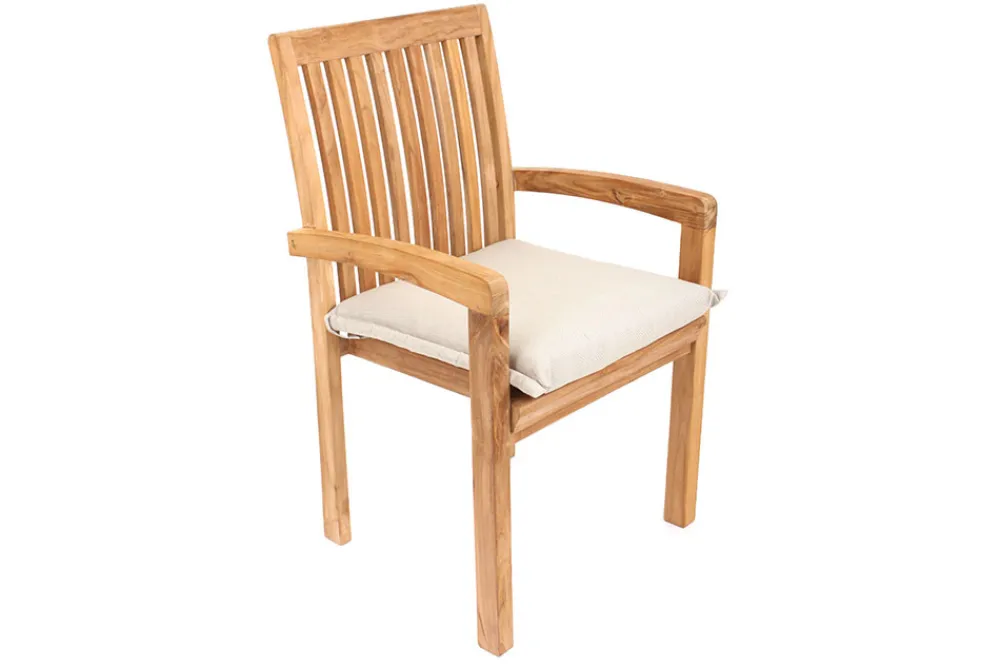 Riess-Ambiente Outdoor Kissen > Outdoor Kissen ROG 46x48cm beige Sitzkissen Polster-Auflage für Gartenstuhl