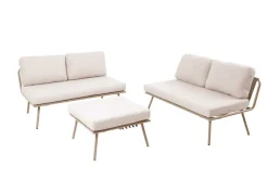 Riess-Ambiente Sitzgruppen > Outdoor Lounge Sitzgruppe MOBILE MODULAR greige mit Tisch wetterfest